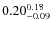 $\rm0.20^{0.18}_{-0.09}$