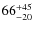 $\rm 66^{+45}_{-20}$