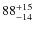 $\rm 88^{+15}_{-14}$
