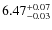 $\rm 6.47^{+0.07}_{-0.03}$