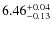 $\rm 6.46^{+0.04}_{-0.13}$