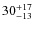 $\rm 30^{+17}_{-13}$