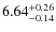 $\rm 6.64^{+0.26}_{-0.14}$