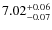 $\rm 7.02^{+0.06}_{-0.07}$
