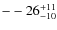 $\rm --26^{+11}_{-10}$