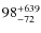 $\rm 98^{+639}_{-72}$
