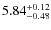 $\rm 5.84^{+0.12}_{-0.48}$