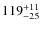 $\rm 119^{+11}_{-25}$