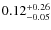 $\rm0.12^{+0.26}_{-0.05}$