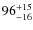 $\rm 96^{+15}_{-16}$