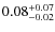 $\rm0.08^{+0.07}_{-0.02}$