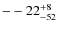 $\rm --22^{+8}_{-52}$