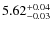 $\rm 5.62^{+0.04}_{-0.03}$
