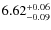 $\rm 6.62^{+0.06}_{-0.09}$
