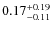 $\rm0.17^{+0.19}_{-0.11}$