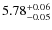 $\rm 5.78^{+0.06}_{-0.05}$