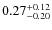 $\rm0.27^{+0.12}_{-0.20}$