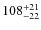 $\rm 108^{+21}_{-22}$