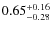 $\rm0.65^{+0.16}_{-0.28}$