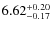 $\rm 6.62^{+0.20}_{-0.17}$