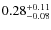 $\rm0.28^{+0.11}_{-0.08}$