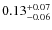 $\rm0.13^{+0.07}_{-0.06}$