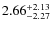 $\rm 2.66^{+2.13}_{-2.27}$