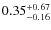 $\rm0.35^{+0.67}_{-0.16}$