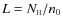 $L = N_{\scriptscriptstyle \rm H}/n_0$