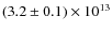$(3.2 \pm 0.1)\times10^{13}$