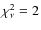 $\chi ^2_\nu =2$