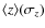 $\langle z\rangle (\sigma_z)$