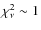$\chi^2_\nu \sim 1$