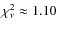$\chi^2_\nu\approx 1.10$