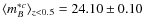 $\langle m_B^{*c}\rangle_{z<0.5}=24.10\pm 0.10$