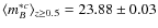$\langle m_B^{*c}\rangle_{z\geq 0.5}=23.88\pm 0.03$