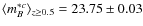 $\langle m_B^{*c}\rangle_{z\geq 0.5}=23.75\pm 0.03$