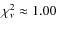 $\chi^2_\nu\approx
1.00$