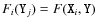 $F_i({\tt Y}_j)=F({\tt X}_i,{\tt Y})$