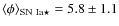 $\langle\phi\rangle_{\rm SN~Ia\star}=5.8\pm 1.1$