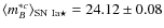 $\langle m_B^{*c}\rangle_{\rm SN~Ia\star}=24.12\pm 0.08$