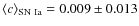 $\langle c\rangle_{\rm SN~Ia}=0.009\pm 0.013$