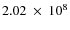 $2.02~\times~10^8$