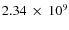 $2.34~\times~ 10^9$