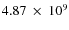 $4.87~\times~ 10^9$