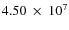 $4.50~\times~10^7$
