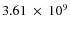 $3.61~\times~10^9$