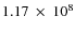 $1.17~\times~10^8$