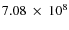 $7.08~\times~10^8$