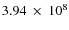 $3.94~\times~10^8$